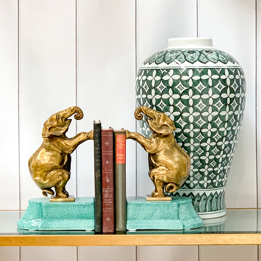 Oliphant Bronze Bookend Set