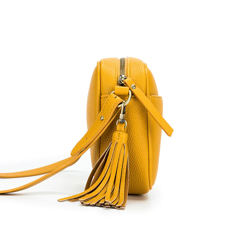 Raven Mustard Crossbody Bag