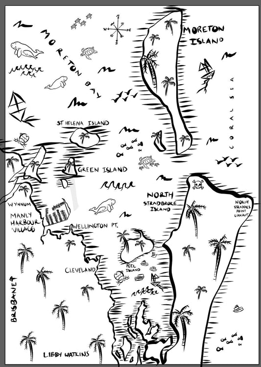 Moreton Bay Linen Tea Towel