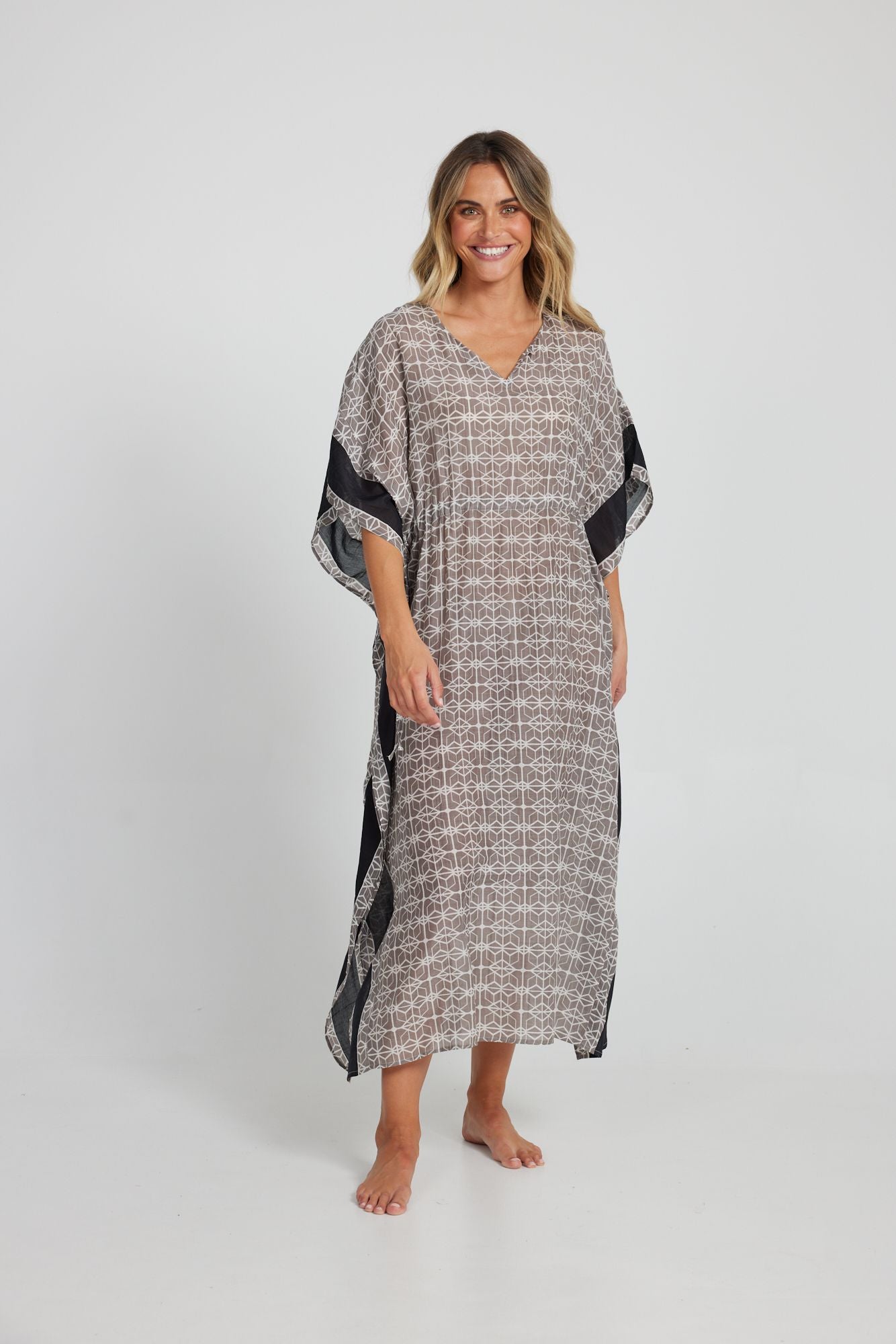 Chico Maxi Kaftan in Escapade Silk
