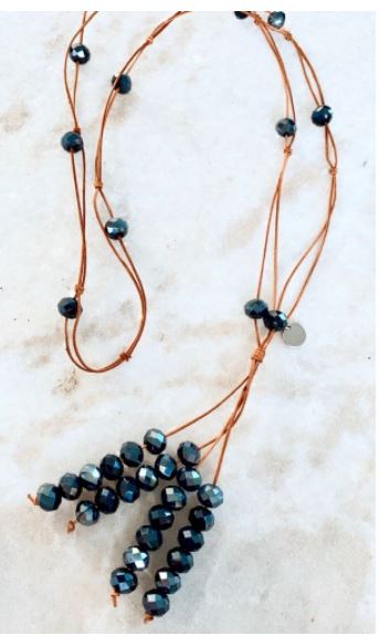 Isabella Crystal Necklace (Various Colours)
