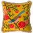 Summer Birds Yellow Fringed Cushion