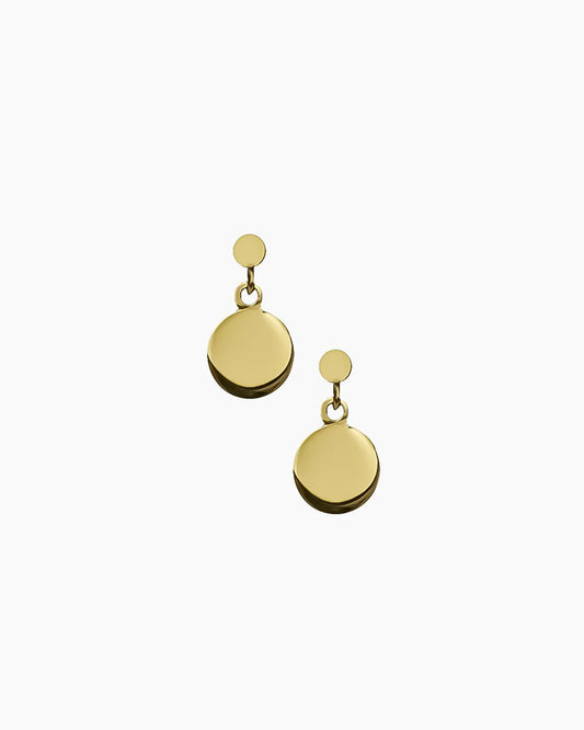 Petals Flat Drop Stud - Gold