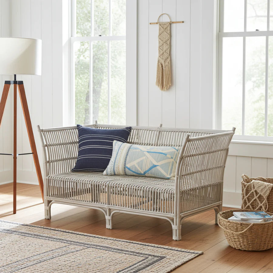 Cane 2 Seater Sofa - white