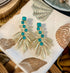 Gold and Turquoise statement earrings