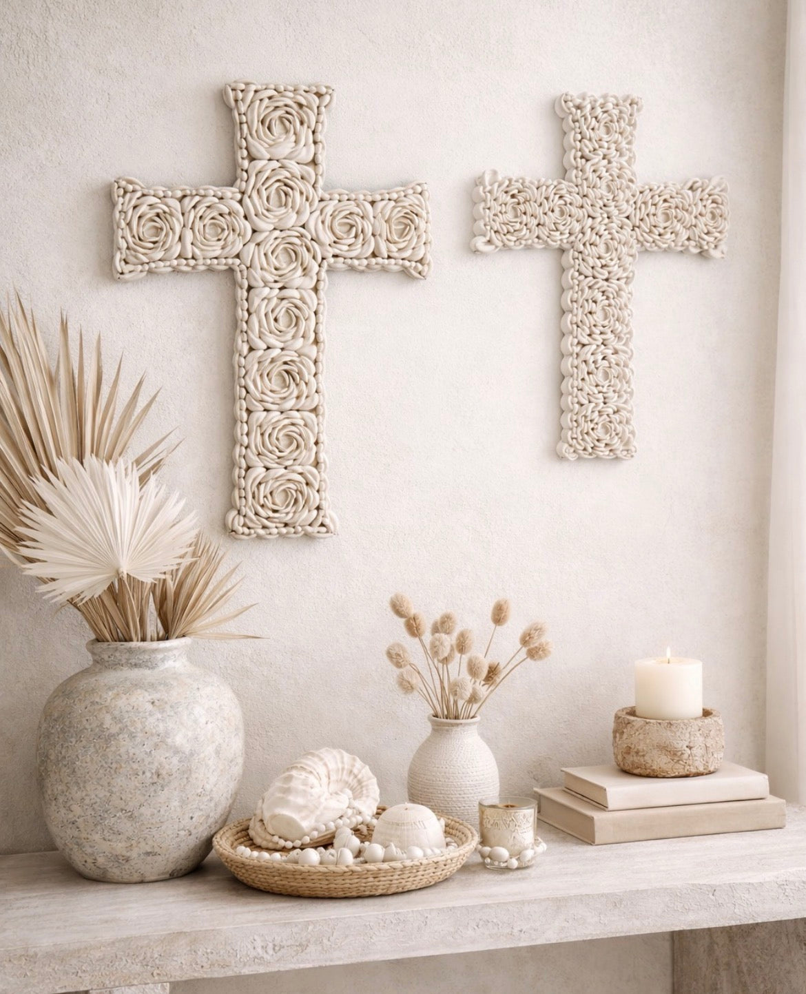 Cross Rose Shell Large