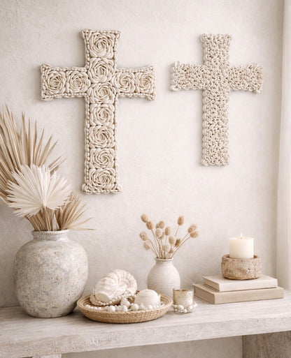 Cross Rose Shell Large