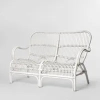 SEVILLE Rattan Two Seater - white