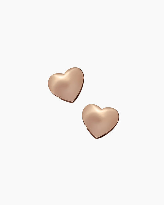 Petals Shiny Heart Stud Earrings - Various
