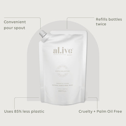 al.ive 1 LTR Wash Refill - Mango & Lychee