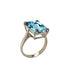 Sterling Silver Vintage Style Blue Topaz Cocktail Ring