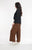 Solid Cord Flared Trouser in Tan