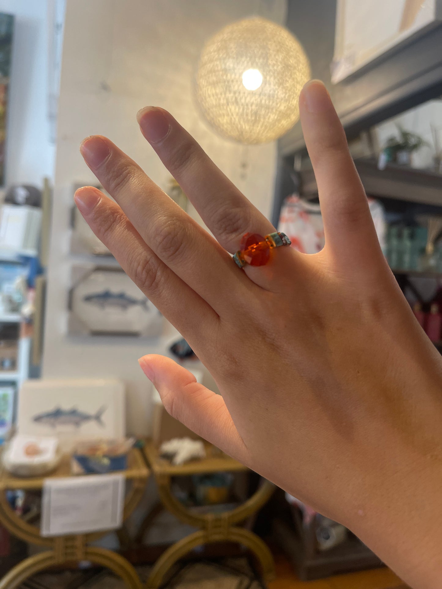 Vintage beaded ring