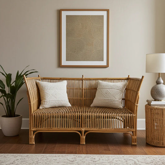 Cane 2 Seater Sofa - Natural