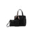 Amelie Black 2 Piece Tote Handbag