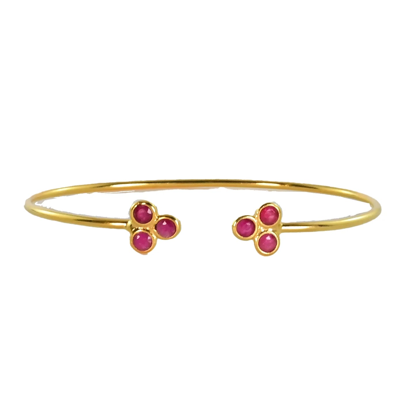 MW Cuff Bracelet with trio gemstones