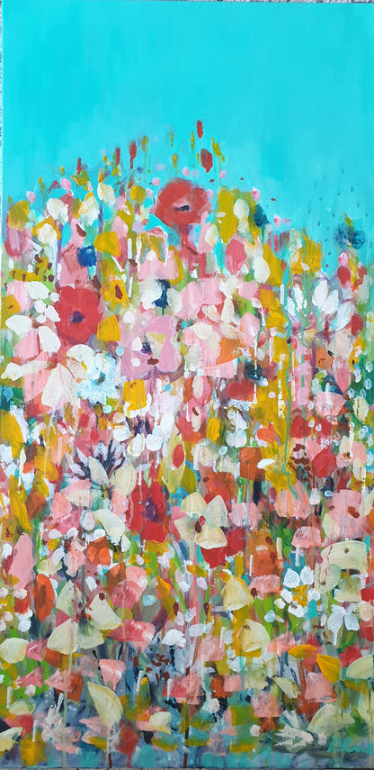 Wild Flowers & Turquoise Sky by Alice Blue