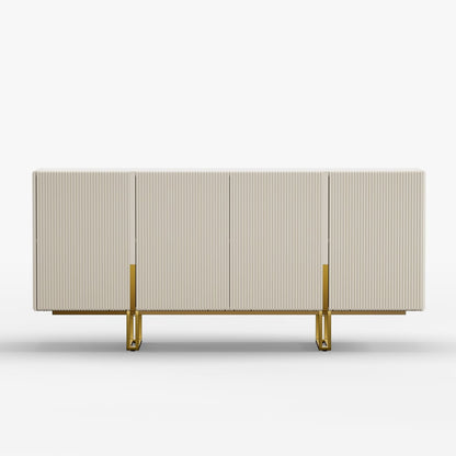 Art Deco Mid Century White Sideboard with gold legs