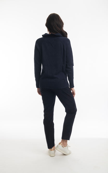Collar Jumper Knits in Navy