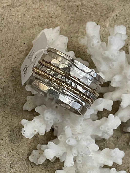 Hayon - 15mm Spinner Bands Ring