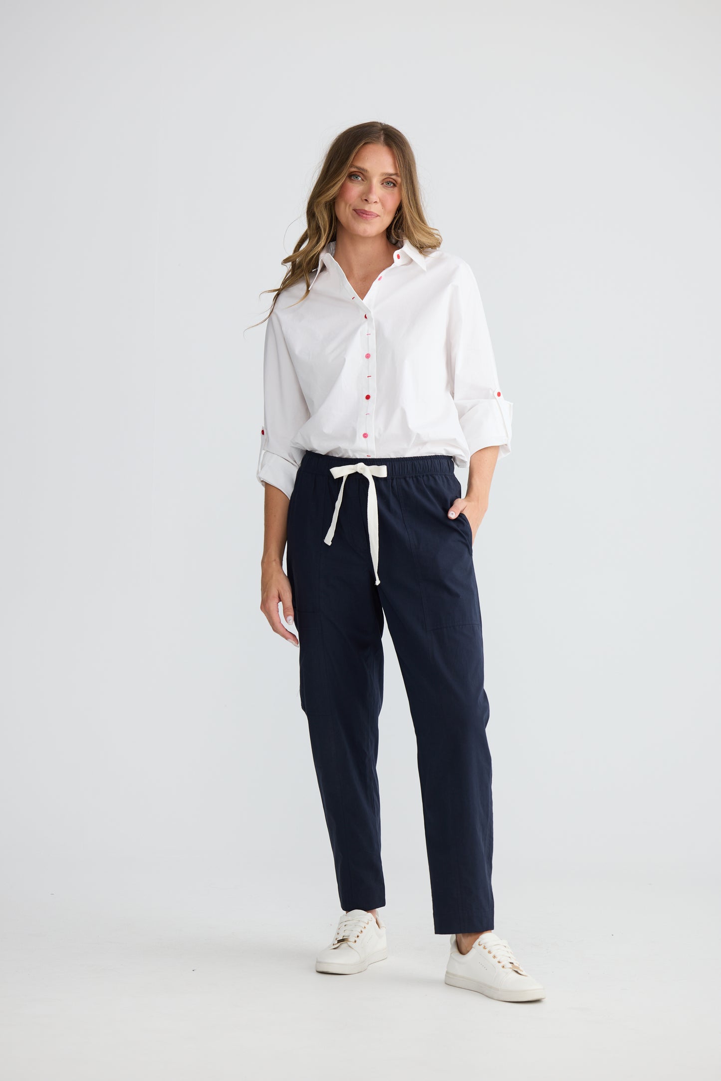 Reva Cargo Pants in Navy OR Red