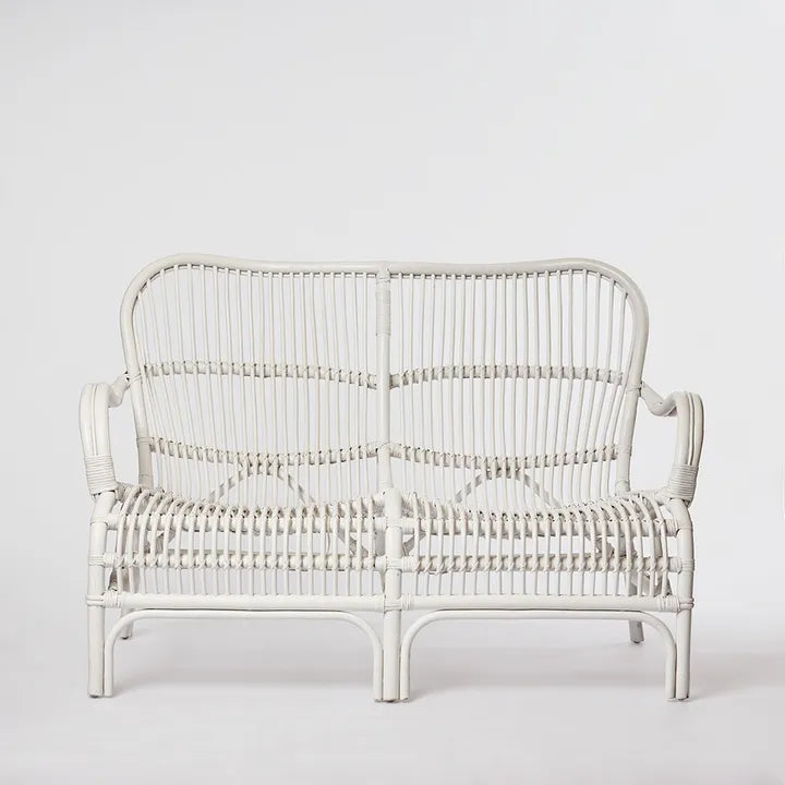 SEVILLE Rattan Two Seater - white