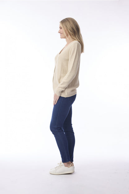 Knit Cardigan in Navy or Natural