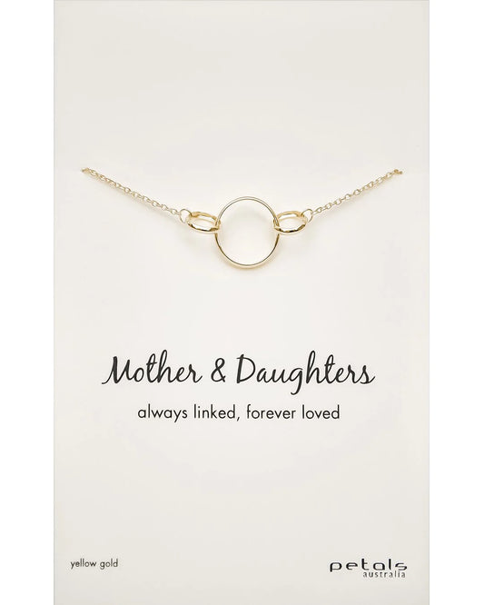 Petals Triple Circle Mother & Daughter's Necklace