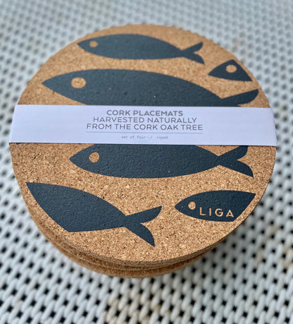 Printed Cork Coaster Set of 4 (Various)
