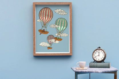 Rowboat Hot Air Ballon - A4
