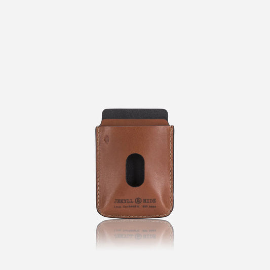 Roma Leather Compact Card Holder - Tan