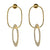 Euro Gold Stud Drop Earrings B260