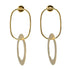 Euro Gold Stud Drop Earrings B260