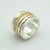 BDR2010GF Sterling Silver 15mm Ring w/ Silve & Gold Spinner Bands