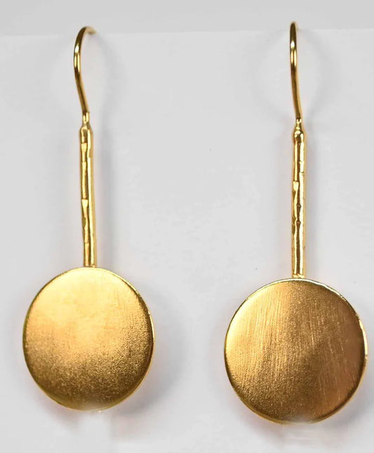 MW Gold circle long hook Earrings B48