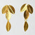 MW Gold motif long hook Earrings B135