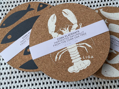 Printed Cork Placemat Set of 4 (Various)
