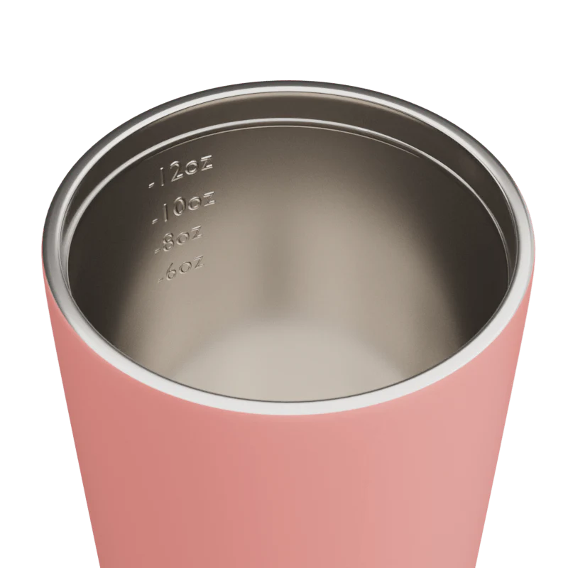 Ceramic Bino 8oz Reusable Coffee Cup in Peachy and other colours