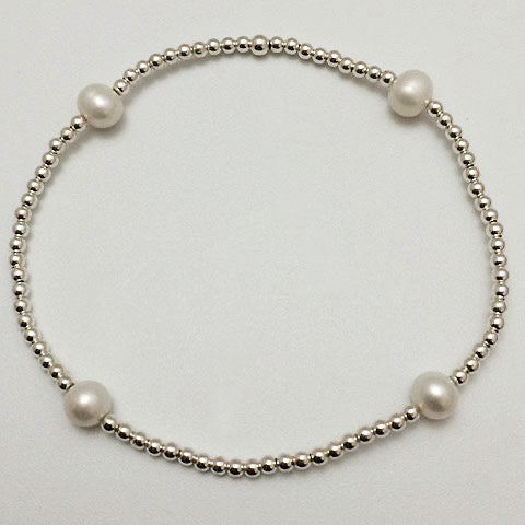Gammies Elastic Bracelet With Pearls