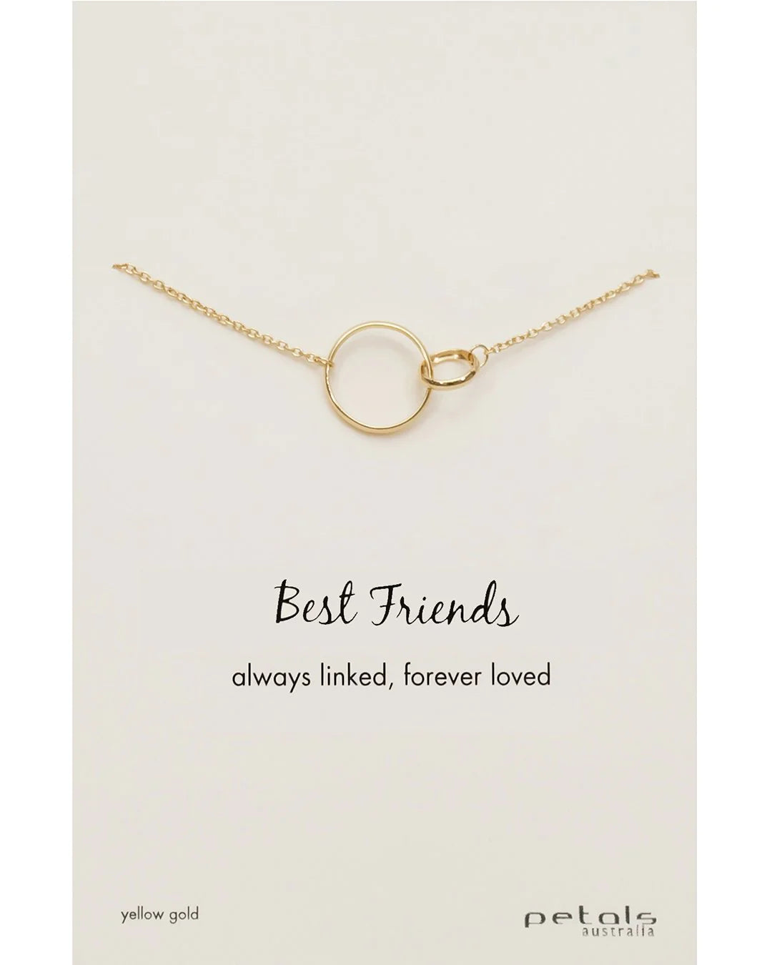 Petals Best Friends Necklace Plain Gold