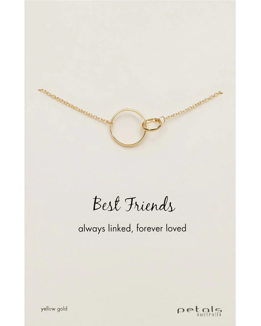 Petals Best Friends Necklace Plain Gold
