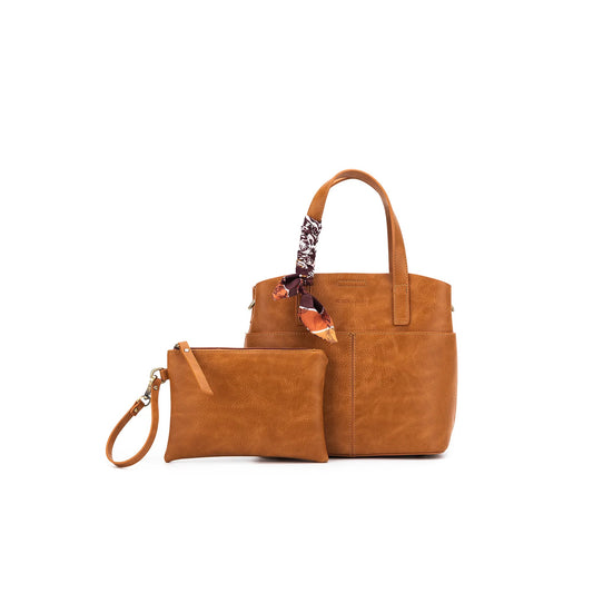 Amelie Tan 2 Piece Tote Handbag