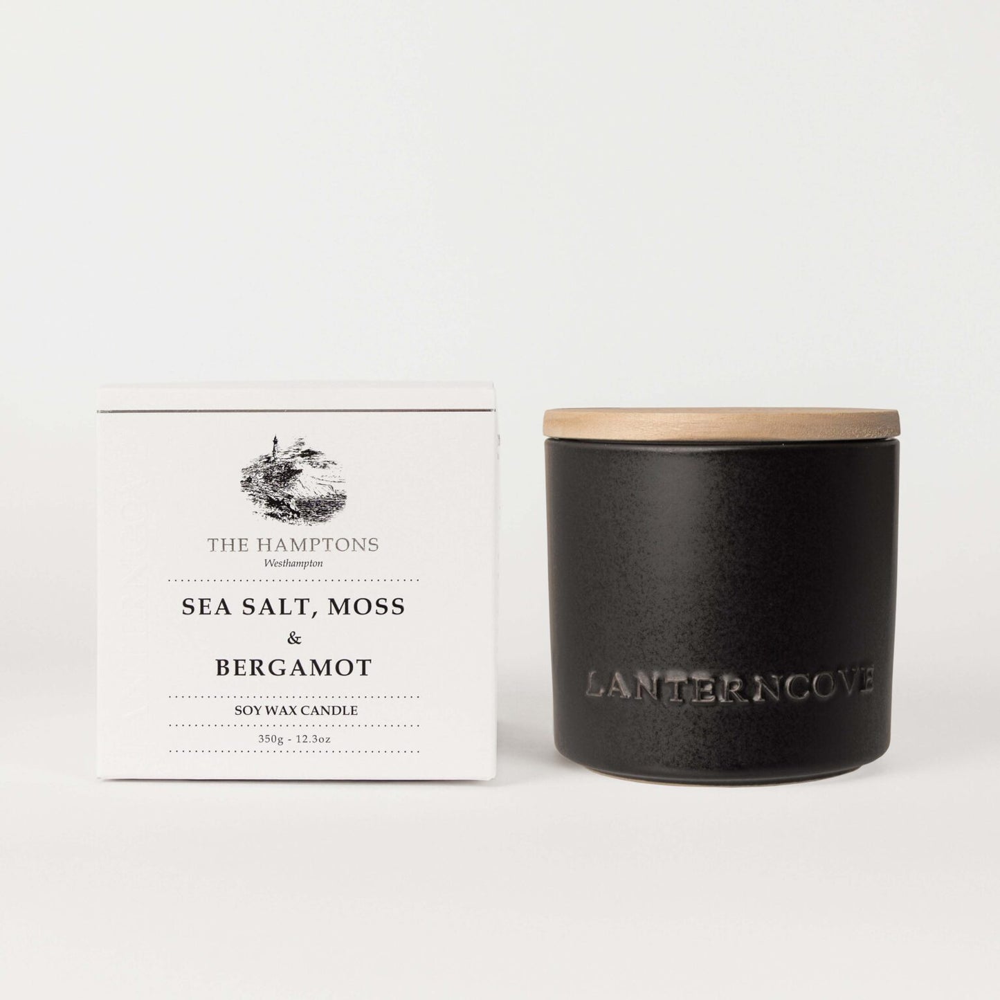Hamptons 12.3oz Soy Wax Candle Sea Salt Moss & Bergamot