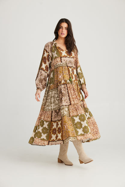 Damascus Dress in Paisley Gardens
