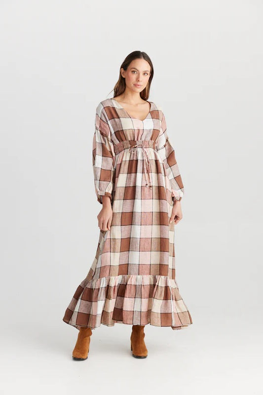 Bella Dress in Catalan Check