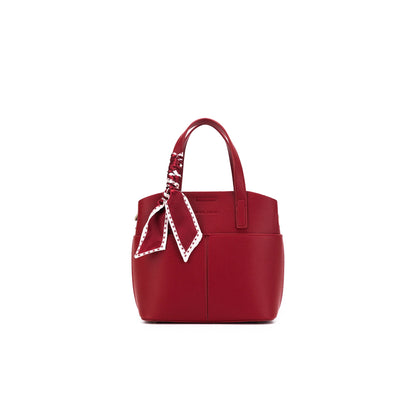 Amelie Deep Red 2 Piece Tote Handbag