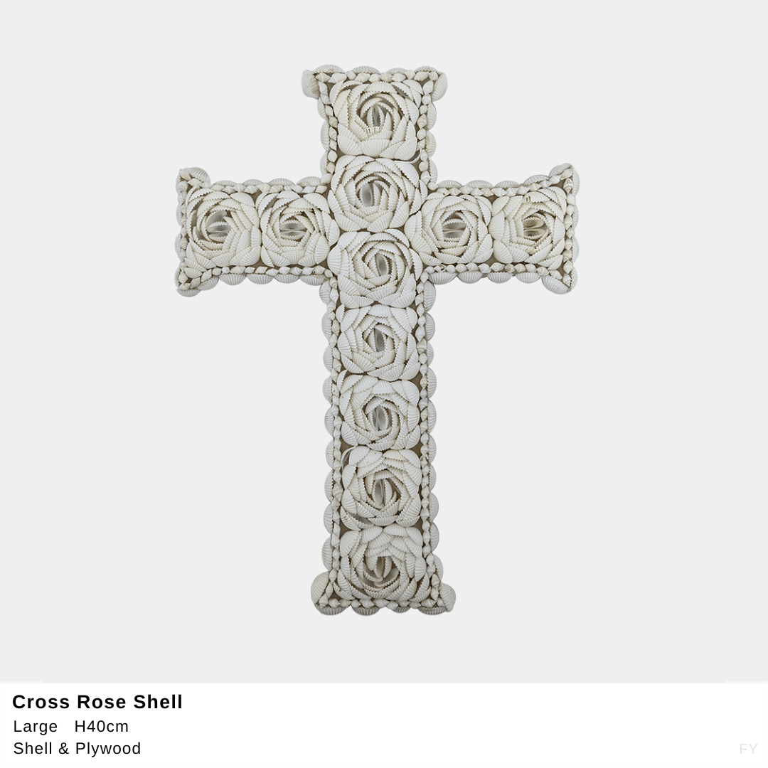 Cross Rose Shell Large