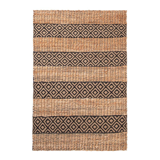 Kennedy Jute Rug - Black & Natural