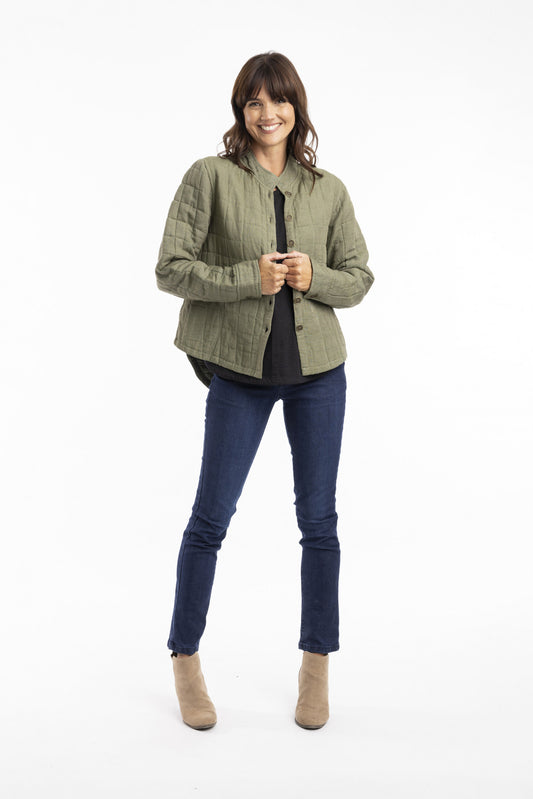 Pure Linen Coat Paded