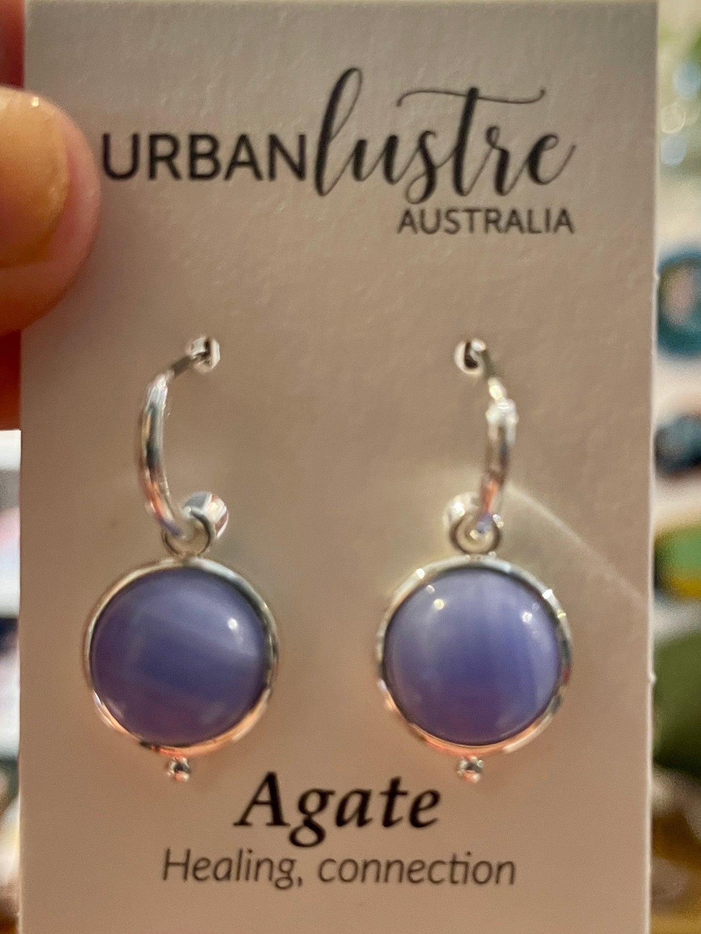 Semi Precious Stone Drop Earrings